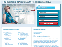 Tablet Screenshot of findingadegree.com